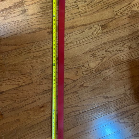 New Vintage Falari Red Leather Belt W Buckle - Picture 7 of 11